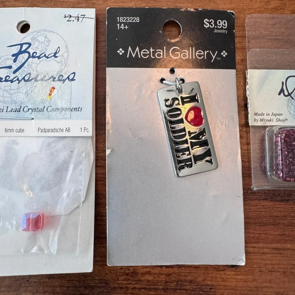 Jewelry Making Supply Lot Swarovski Miyuki Silvestri Laliberi Beads Pendants 8pc